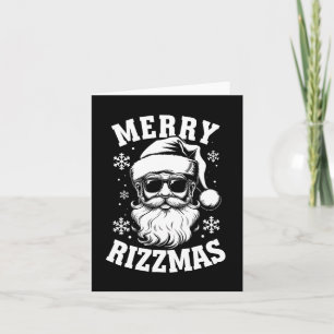 Merry Rizzmas Grappige Kerstman Gelukkig Ch Kaart