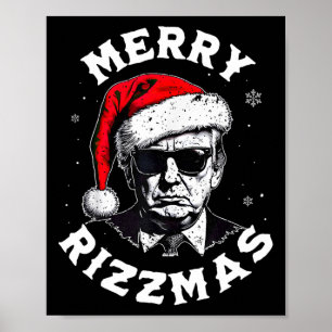 Merry Rizzmas Kerst Grappig Trump Sinterklaas Xm Poster