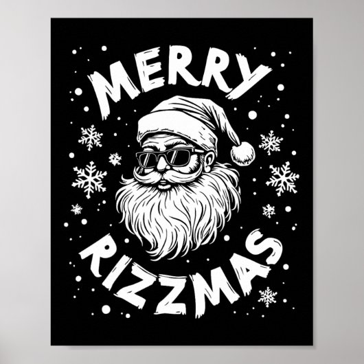 Merry Rizzmas Kids Teens School Funny Christmas Sa Poster (Voorkant)
