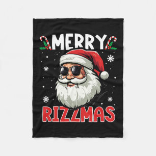 Merry Rizzmas Kinder Tiener School Funny Christmas Fleece Deken