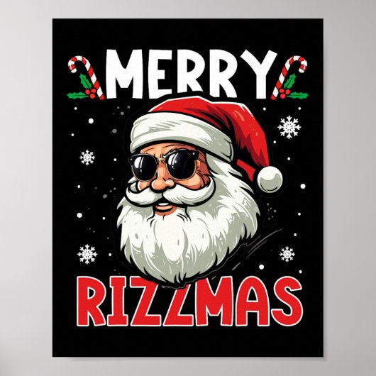 Merry Rizzmas Kinder Tiener School Funny Christmas Poster (Voorkant)