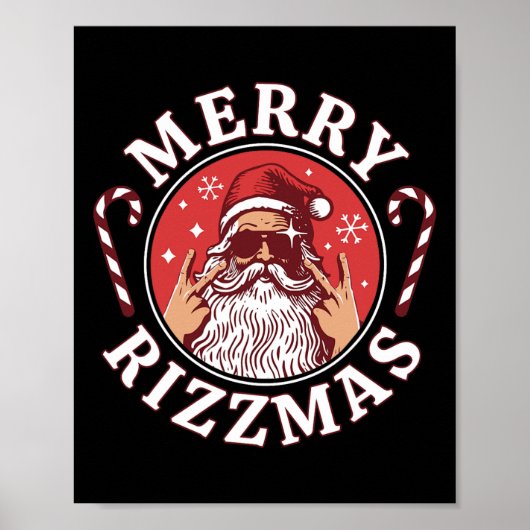 Merry Rizzmas Kinder Tiener School Funny Christmas Poster (Voorkant)