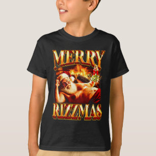 Merry Rizzmas Kinder Tiener School Funny Christmas T-shirt