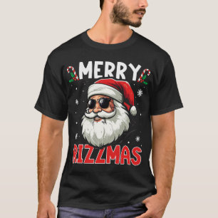 Merry Rizzmas Kinder Tiener School Grappig Kerstfe T-shirt