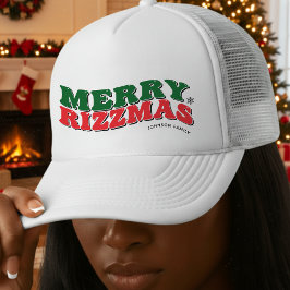 Merry Rizzmas Retro Family Matching Christmas Trucker Pet