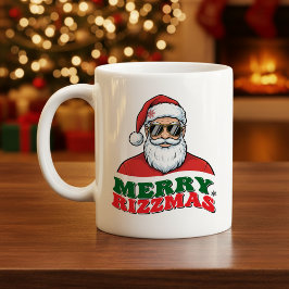 Merry Rizzmas Retro Santa Claus Funny Christmas Koffiemok