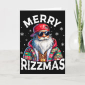 Merry Rizzmas Santa Sungles Pajamas Holiday Christ Kaart (Voorkant)