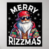 Merry Rizzmas Santa Sungles Pajamas Holiday Christ Poster (Voorkant)