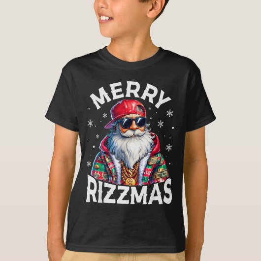 Merry Rizzmas Santa Sungles Pajamas Holiday Christ T-shirt (Voorkant)