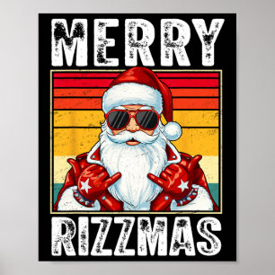 Merry Rizzmas School Grappig Kerstman K Poster