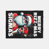 Merry Rizzmas Sigmas Gen Alpha Funny Christmas San Fleece Deken (Voorkant (Horizontaal))