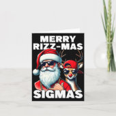 Merry Rizzmas Sigmas Gen Alpha Funny Christmas San Kaart (Voorkant)