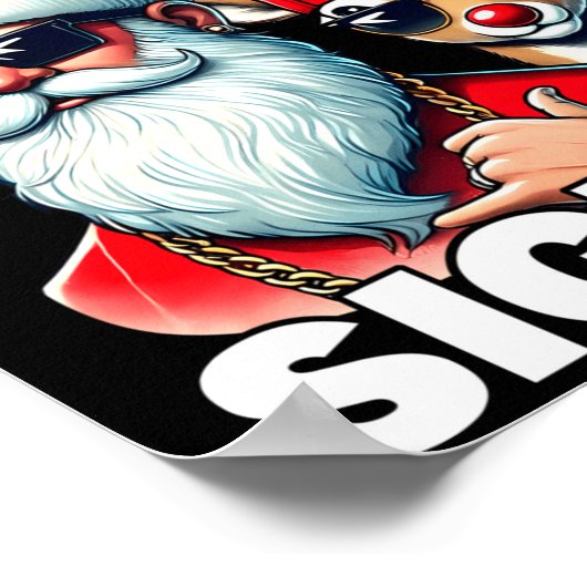 Merry Rizzmas Sigmas Gen Alpha Funny Christmas San Poster (Hoek)