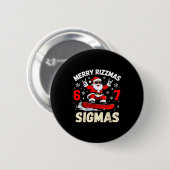 Merry Rizzmas Sigmas Santa 67 Six Seven Ronde Button 5,7 Cm (Voorkant /achterkant)