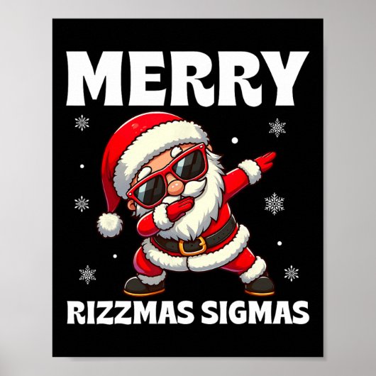 Merry Rizzmas Sigmas Skibidi Rizzmas Christmas Riz Poster (Voorkant)