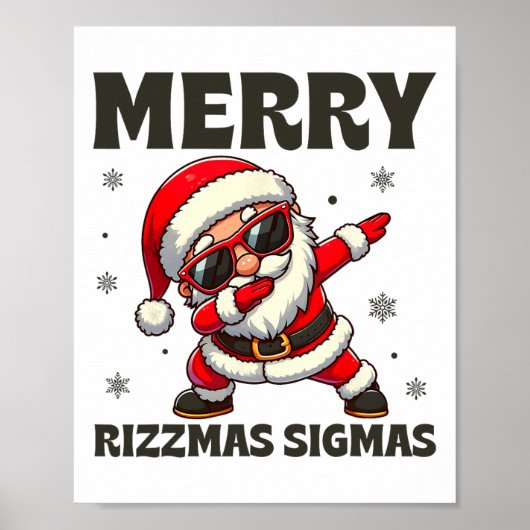Merry Rizzmas Sigmas Skibidi Rizzmas Christmas Riz Poster (Voorkant)