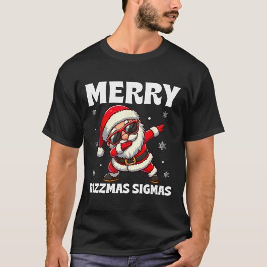 Merry Rizzmas Sigmas Skibidi Rizzmas Christmas Riz T-shirt (Voorkant)