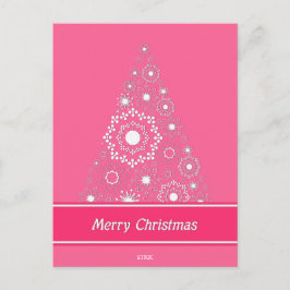 Merry Roze kerstBriefkaart Feestdagenkaart