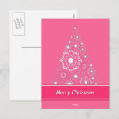 Merry Roze kerstBriefkaart Feestdagenkaart (Voorkant / Achterkant)