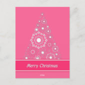 Merry Roze kerstBriefkaart Feestdagenkaart (Voorkant)