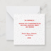 Merry Rudolph Christmas Kaart Notitiekaartje (Achterkant)