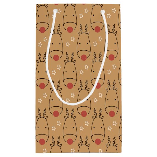 Merry Rudolph Starry Winter Delight Klein Cadeauzakje (Achterkant)