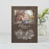 Merry Rustic Holiday Foto Feestdagenkaart (Staand voorkant)