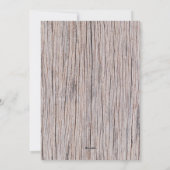 Merry Rustic Wood Kerstfamilie 4 Foto Collage Feestdagenkaart (Achterkant)