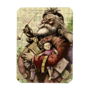 Merry Santa Claus en de kerstboom Magneet
