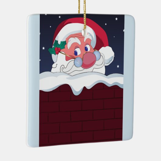 Merry Santa Claus Keramisch Ornament (Rechts)