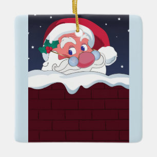 Merry Santa Claus Keramisch Ornament