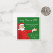 Merry Santa Claus Notitiekaartje (Voorkant / Achterkant in situ)
