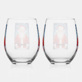 Merry Santa Claus Wijnglas Zonder Voet (Rechts)