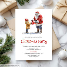 Merry Santa Editable Kids Holiday Party Invite
