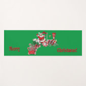 Merry Santa Riding Peppermint Snoep Train Letters Yogamat (Voorkant (horizontaal))