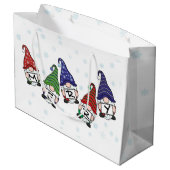 Merry Scattered Gnomen Groot Cadeauzakje (Achterkant Gekanteld)