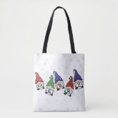 Merry Scattered Gnomen Tote Bag (Voorkant)