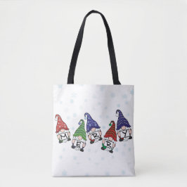 Merry Scattered Gnomen Tote Bag