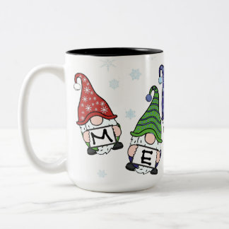 Merry Scattered Gnomen Tweekleurige Koffiemok