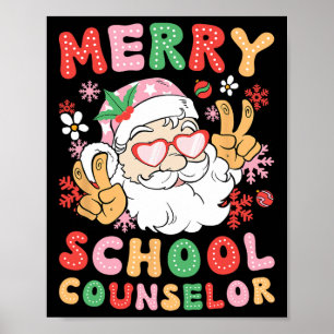 Merry School Counselor Christmas School Counseling Poster