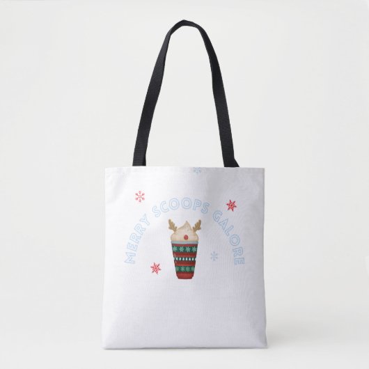 Merry Scoops Galore Kerstmis ijs Tote Bag (Voorkant)