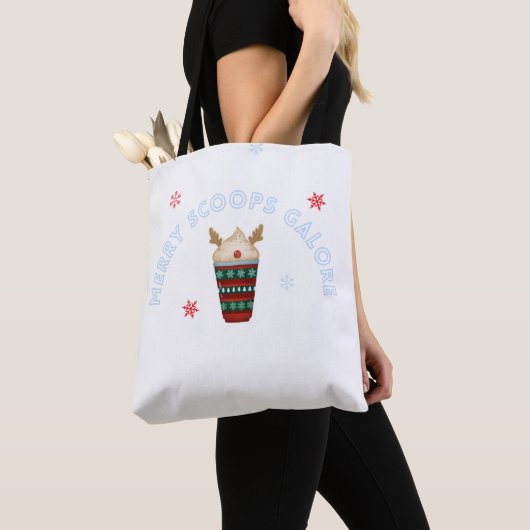 Merry Scoops Galore Kerstmis ijs Tote Bag (Dichtbij)