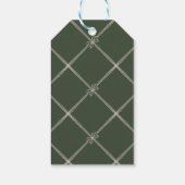 Merry Script Elegant Chic Christmas Bow van & naar Cadeaulabel (Achterkant)