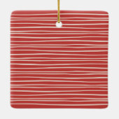 Merry Script Elegante Kerstboog Foto Keepsake Keramisch Ornament (Achterkant)