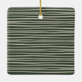 Merry Script Elegante Kerstboog Foto Keepsake Keramisch Ornament (Achterkant)