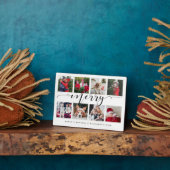 Merry Script Family Photo Keepomwille Collage Plaq Fotoplaat (Zijkant)