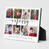 Merry Script Family Photo Keepomwille Collage Plaq Fotoplaat (Zijkant)