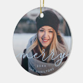 Merry Script | Foto Keramisch Ornament (Links)