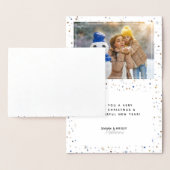 MERRY Script + Foto kleur-bijpassende sneeuw + ste Folie Kaarten (Display)