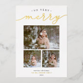 Merry Script | Fotocollage Folie Feestdagenkaart (Voorkant)